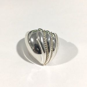 Charles Krypell 925 & 14k Gold Vintage Twist Ring